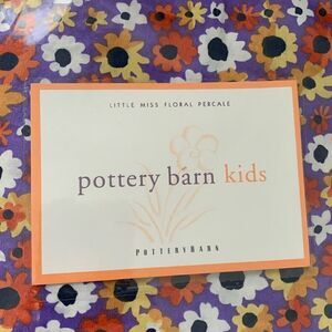 Pottery Barn Kids/Teen Little Miss Floral Percale 100% Cotton Twin Duvet Cover